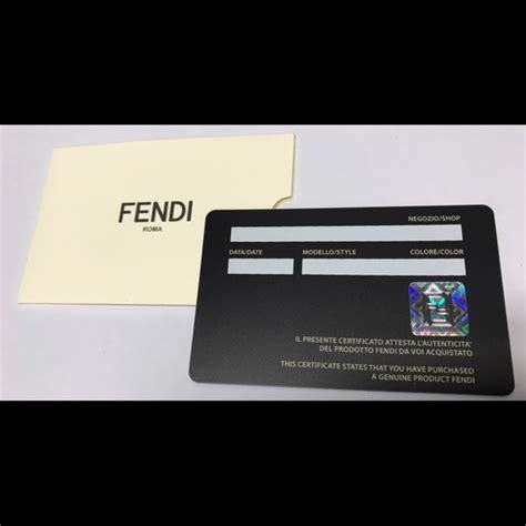 fendi certificate of authenticity